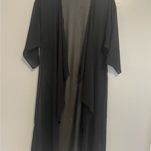 Black Sheer Kimono Cardigan